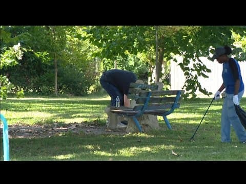 Volunteers gather to spruce up Haughville Park ahead of Community Day
