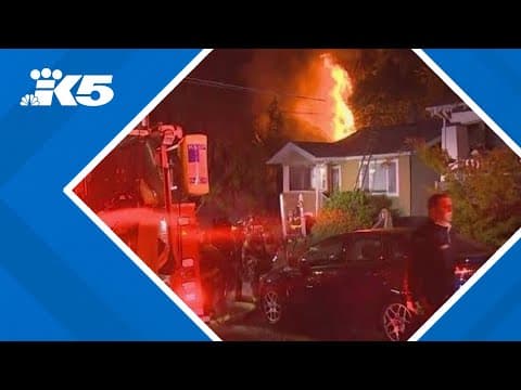 BREAKING: Crews battle house fire in Wallingford