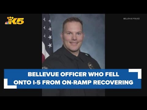 Bellevue officer who fell from on-ramp onto I-5 could require multiple surgeries