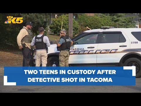 Two teens in custody after Tacoma detective shot