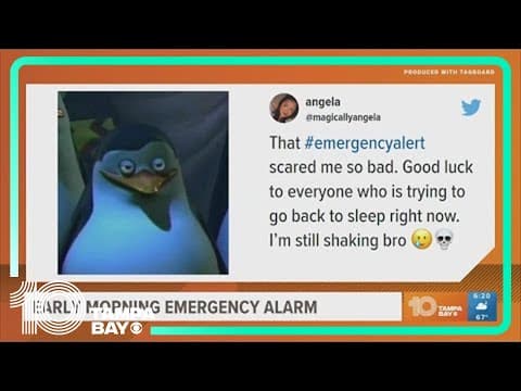 Why were Floridians awakened with an early-morning emergency alert test?