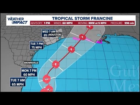 Weather Impact: Tracking Tropical Storm Francine