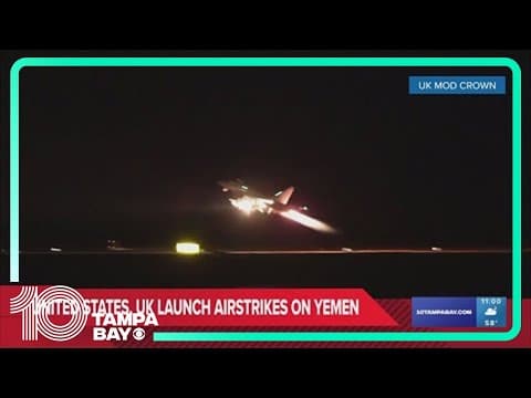 US, British militaries launch massive retaliatory strike against Iranian-backed Houthis in Yemen