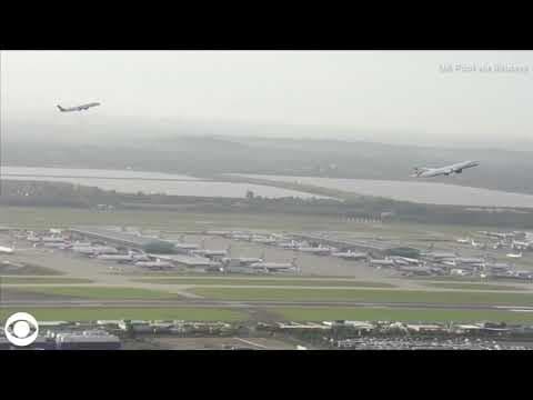 US bound flights from London stage dual takeoff to mark lifting of COVID travel restrictions