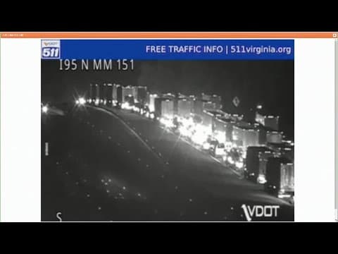 I-95 South closed, bumper-to-bumper traffic in Prince William County