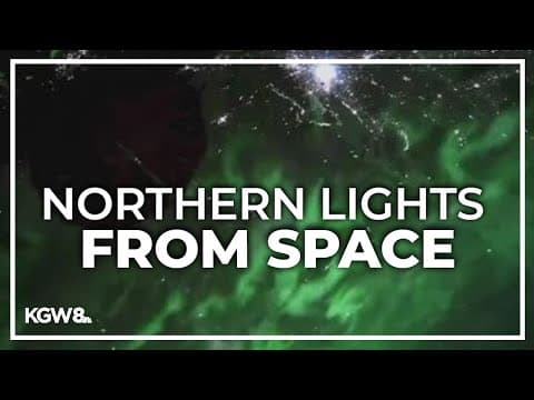 Northern lights captured from International Space Station
