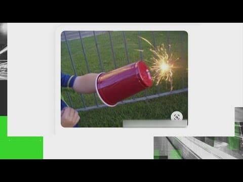 No, you shouldn't use plastic cups to protect your hands from sparklers