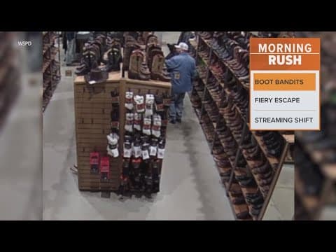 Surveillance footage captures man stuffing boots down his pants at North Texas store