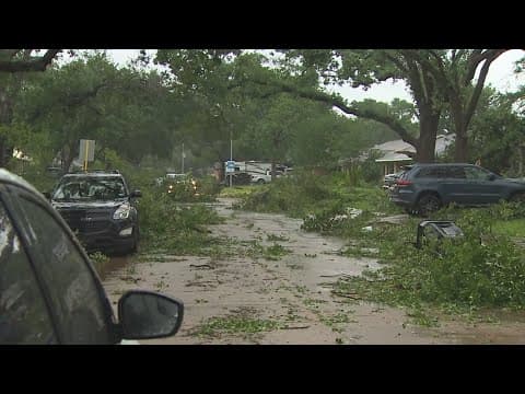 Downed trees littered across streets in NW Houston neighborhoods