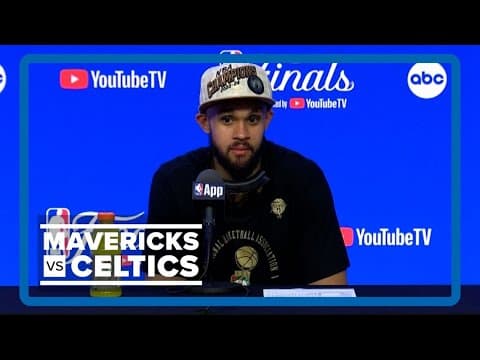 NBA Finals: Derrick White gives postgame interview after Game 5 win over the Dallas Mavericks