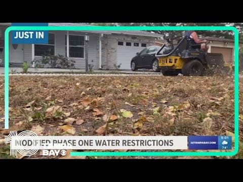 As drought conditions continue, water usage will be limited in select Tampa Bay-area counties