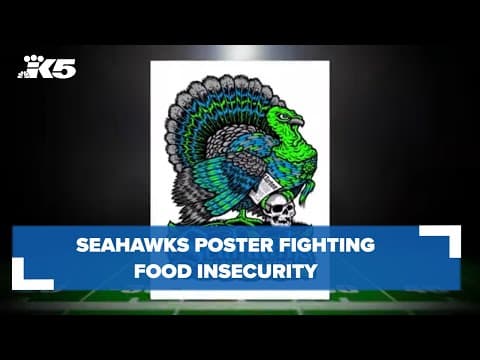 Limited edition Thanksgiving-themed Seahawks poster will help fight against food insecurity