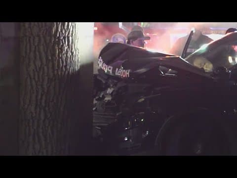 Officers 'severely injured' after crashing into pillar while doing U-turn on North Loop feeder: HPD