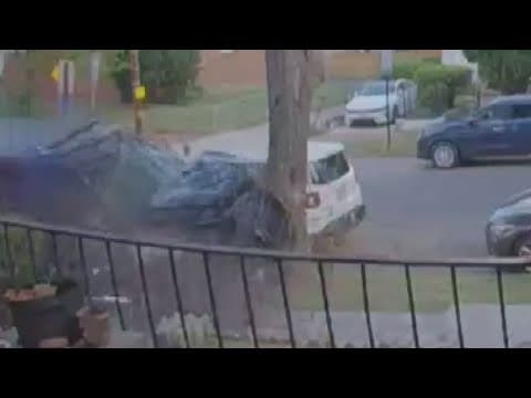 'It felt like Grand Theft Auto' | Video shows Maryland police cruiser crash into tree in DC