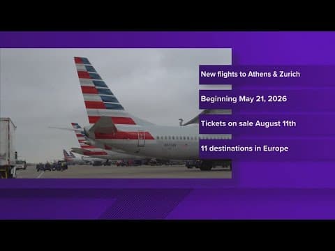 American Airlines will add new, nonstop flights to popular European destinations from DFW Airport