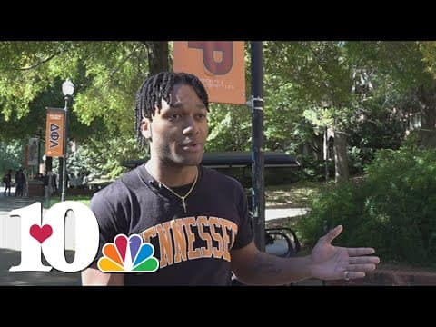 UT student preparing to cheer for the Vols against Alabama on Saturday