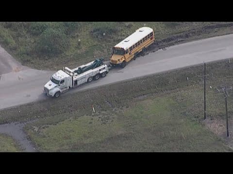 No injuries reported after Alvin ISD school bus flips on its side
