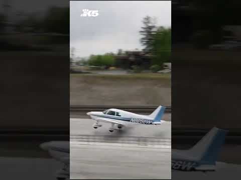 Plane takes off from North Spokane Corridor after making emergency landing