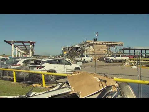 Shell station destroyed by Valley View tornado while travelers shelter inside