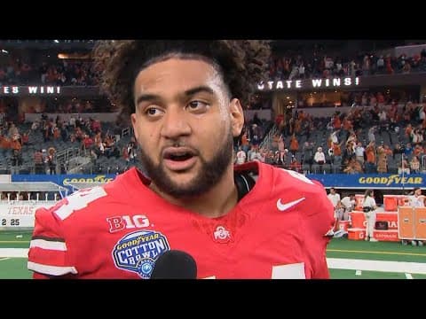 J.T. Tuimoloau postgame interview | Ohio State vs. Texas Cotton Bowl