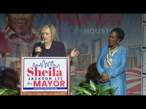 Former U.S. Secretary of State Hillary Clinton in town to endorse Rep. Sheila Jackson Lee