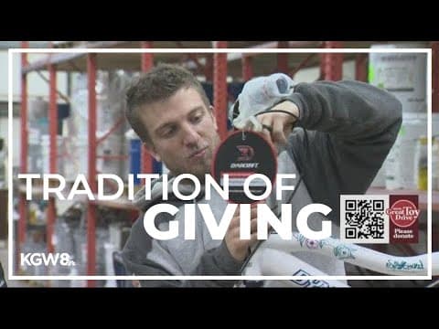 Pioneer Waterproofing builds bikes to donate to the KGW Great Toy Drive