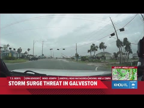 Weather tracker video | Aftermath of Beryl in Galveston