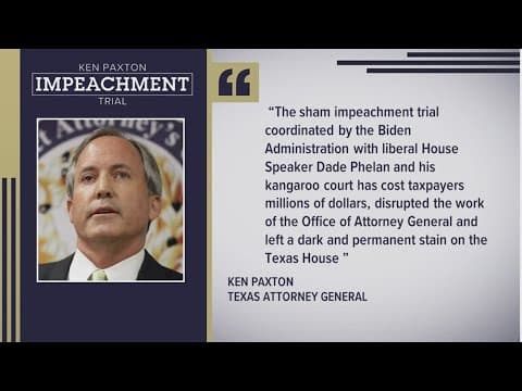 Texas Attorney General Ken Paxton acquitted in historic impeachment trial