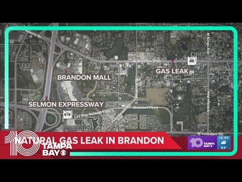 Natural gas leak near Brandon Mall to cause delays