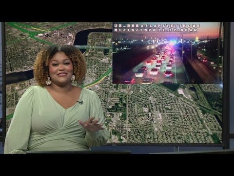 Accident in Gretna on Elevated Westbank Expressway EB causes heavy traffic delays