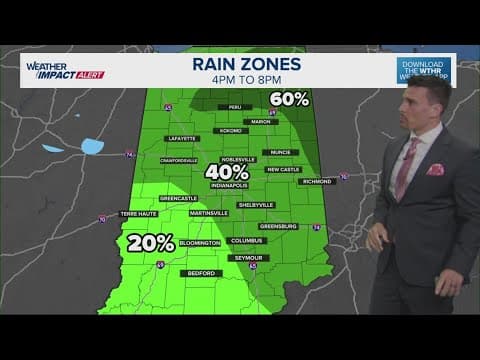 Scattered downpours likely Thursday p.m. | Hit-or-miss relief possible across Indiana