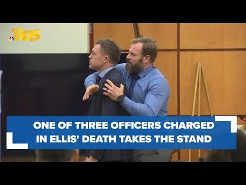 One of three Tacoma officers charged in Manuel Ellis' death appears on the witness stand