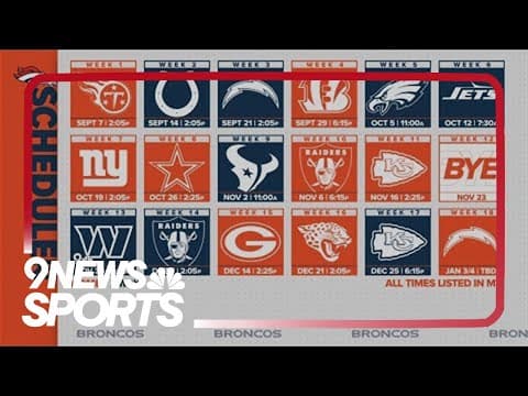 Broncos release 2025 schedule