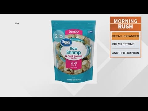 FDA recall of shrimp products expands to include Texas