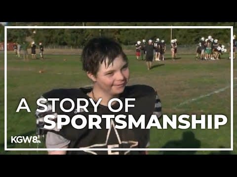 Football teams in Estacada and Camus come together for player's touchdown