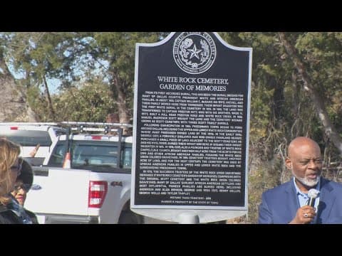 White Rock Cemetery in Dallas receives State of Texas Historical Marker