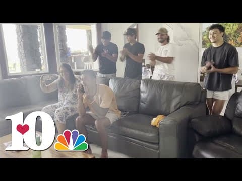 Watch Maui Ahuna's reaction as he's drafted by the San Francisco Giants