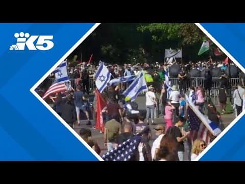 Dueling protests at UW over war in Gaza