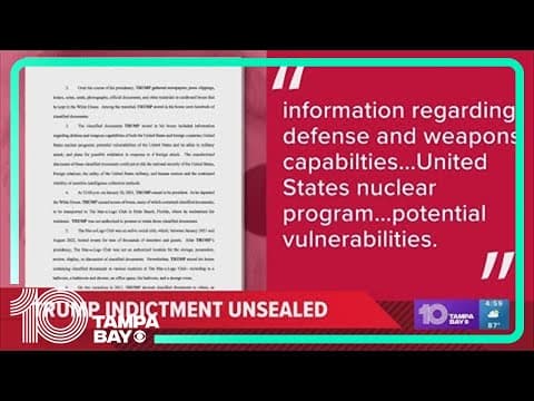 Trump classified documents indictment unsealed