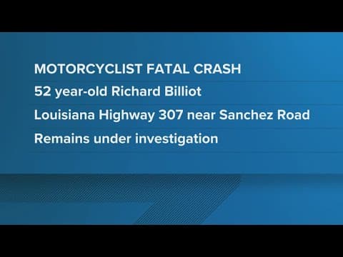 Motorcyclist killed in Lafourche Parish crash, Louisiana State Police say