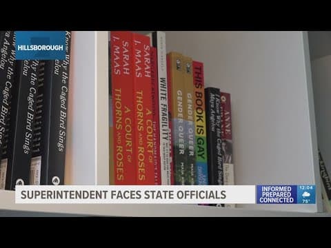 Hillsborough superintendent meeting with state officials over book removal order