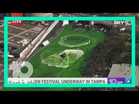 Hillsborough River goes emerald for River O' Green Fest in Tampa