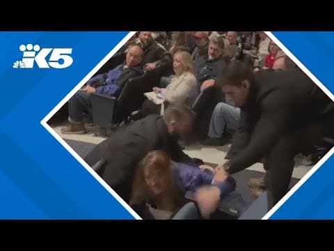 Battery citation against woman dragged from legislative town hall in Coeur d'Alene dismissed