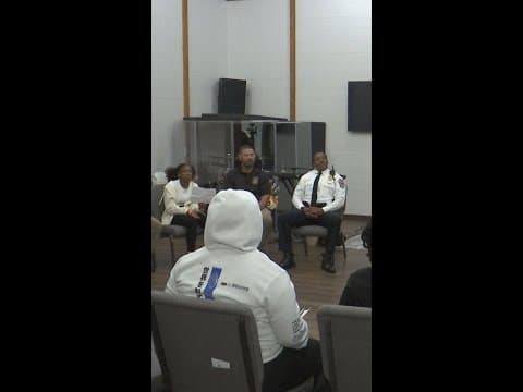 Police, mentors mingle with Indianapolis youth at Friday night lock-in