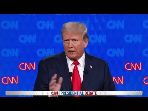 Former President Trump addresses unemployment | CNN Presidential Debate 2024