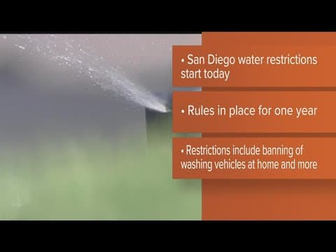 San Diego implements new water use restrictions