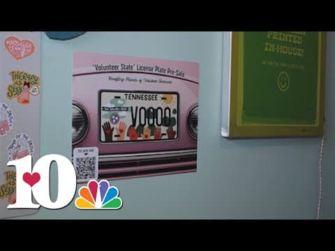 Knoxville artist designs new Tennessee license plate to help support volunteers in the state
