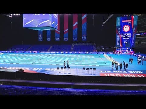 Practice underway at the US Olympic Swimming Trials