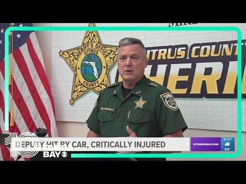 Citrus County deputy in critical condition after being hit by car