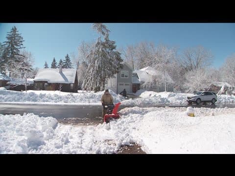 Heavy overnight snow leads to power outages, cancelled flights and crashes